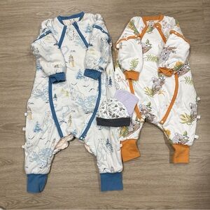 Kids ibaby cotton One Piece Set - Blue and Orange with new cap